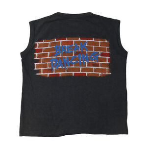 Vintage Break Dancing Graphic 80s Sleeveless T-Shirt Size S